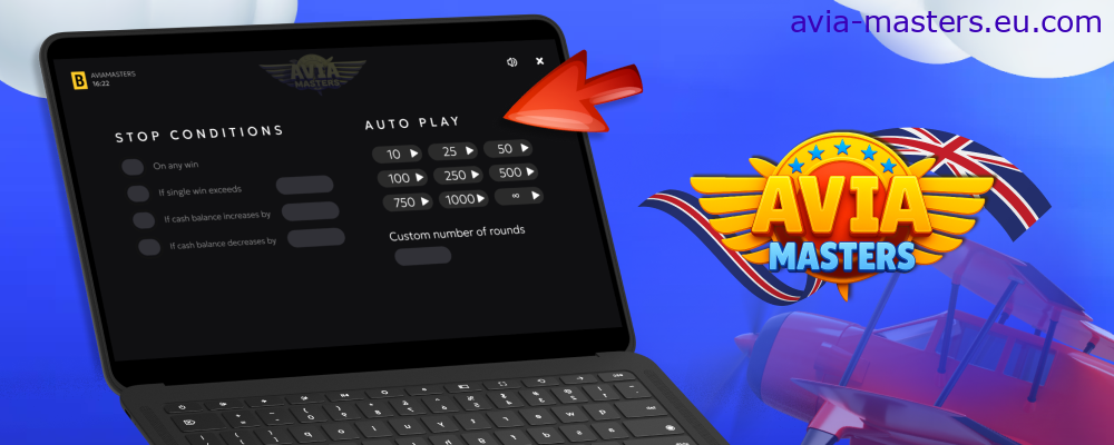 Auto-Betting Feature for play the Avia Masters game